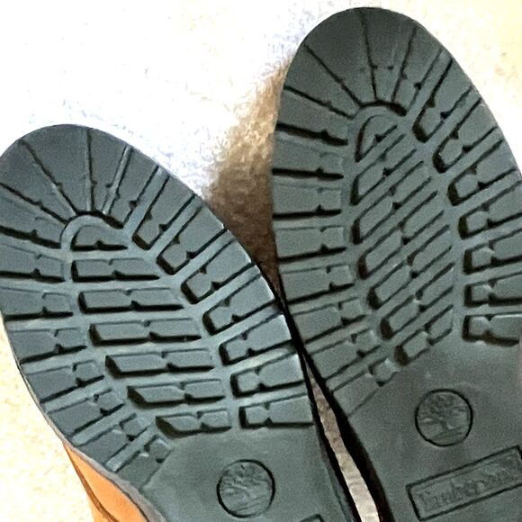 Timberland Boots Vtg Y2K Nubuck Hiking Mid Lace Lug Wheat 9 41 Women Gorp Preppy - Picture 14 of 16